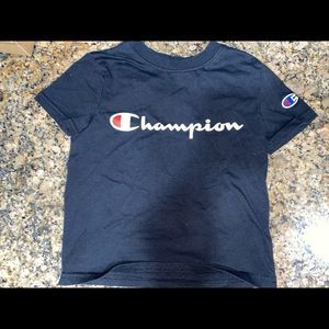 Champion Toddler Size 4 Black Short Sleeve T Shirt